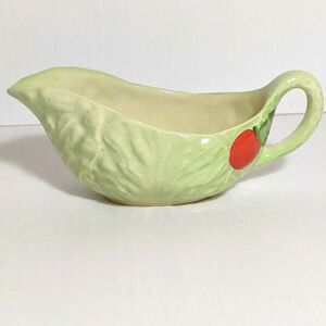 Vintage Carlton Ware Lettuce Leaf Sauce Boat